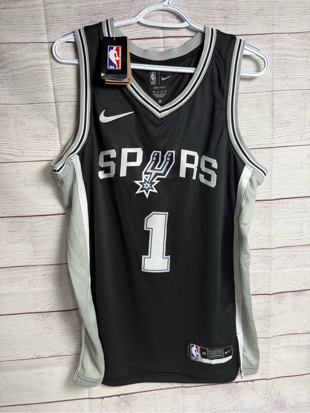 Victor Wembanyama San Antonio Spurs Black Jersey; Size L